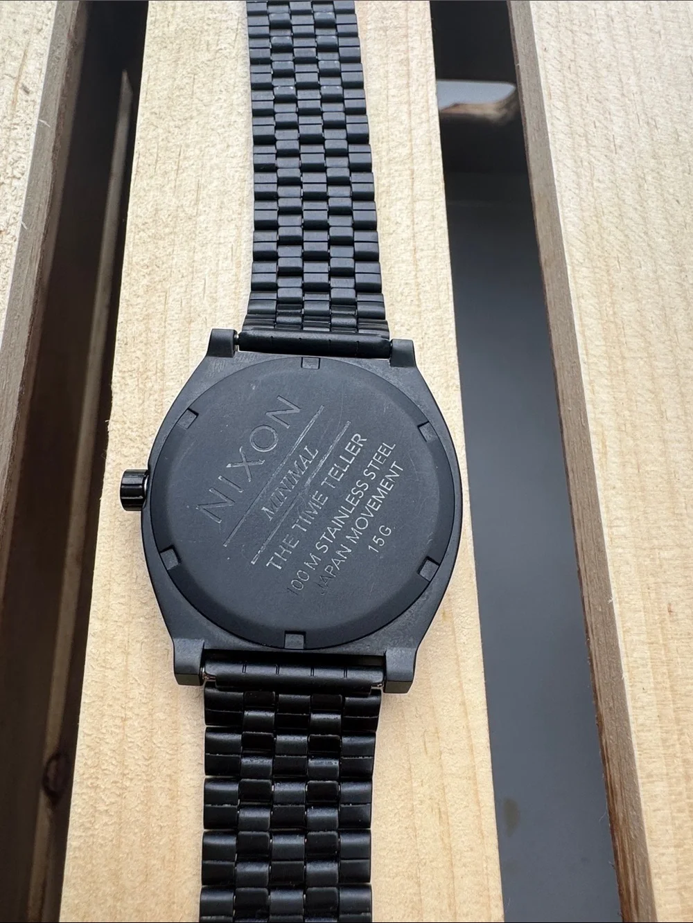 Nixon Matte Black Watch with Rose Gold Accents